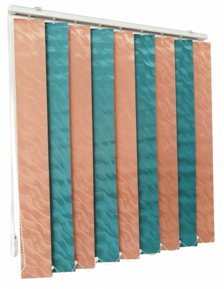 Jaluzele verticale BEATA 9609/9621 somon/verde petrol