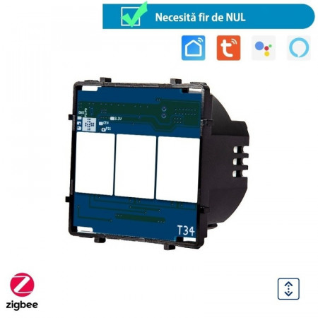Modul intrerupator tactil draperie perdele jaluzele protocol Zigbee