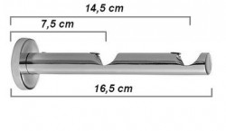 Galerie dubla duo PICIOR UNIVERSAL - DOP19/19 - ALB + INOX - Img 3