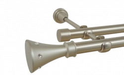 Galerie dubla fara inele CARTER/19 mm CROM MAT - Img 1