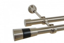 Galerie dubla fara inele valeo negru 19 mm inox - Img 1
