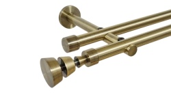 Galerie dubla picior universal fara inele prindere perete afina 19/19 mm aur antic