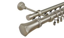 Galerie dubla pluton , teava neteda si profil,grosime 25 si 19mm, crom mat