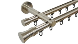 Galerie dubla teava profil capri ,prindere perete 19/19 inox - Img 1