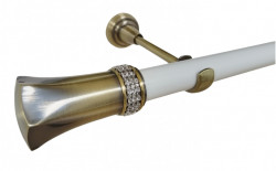 Galerie simpla fara inele PLUTON CRYSTAL /25 - alb/aur antic - Img 1