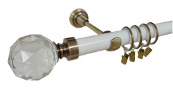 Galerie simpla KULA CRYSTAL /25 - alb/aur antic - Img 1