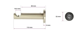 Galerie SIMPLA PRINDERE PERETE TEAVA PROFIL 19 MM -XANTOS- CROM MAT - Img 3