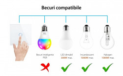 Modul intrerupator dublu cu variator cu touch - Img 2