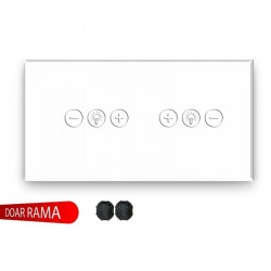 Panou întrerupător dimmer (Variator tensiune) WiFi+dimmer (Variator tensiune) WiFi din sticlă M1 - Img 3