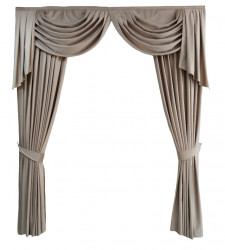 Set draperie catifea783 cu mantovane si cravata