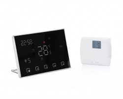 Termostat Inteligent TORWT-40 Portabil, cu WiFi+RF, ecran tactil, pentru centrale pe gaz, incalzire in pardoseala Negru - Img 2