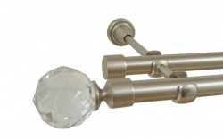 Galerie dubla fara inele KULA CRySTAL/19 mm CROM MAT - Img 1