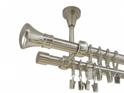 Galerie dubla prince prindere tavan 19 mm inox - Img 1