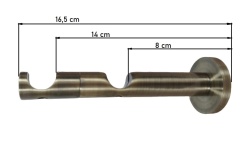 Galerie dubla teava profil capacel ,prindere perete 19/19 inox - Img 3