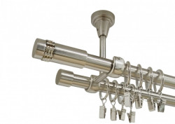 Galerie dubla xantos prindere tavan 19 mm inox - Img 1