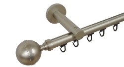 Galerie simpla prindere perete teava profil 19 mm kula lux crom mat - Img 1