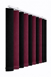 Jaluzele verticale blackout 2 culori negru / vișiniu – Stella 8270 / 8160