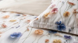 Lenjerie de pat bumbac 100% Morning Blossom detaliu material
