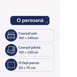 Lenjerie pat o persoana dimensiuni set bumbac