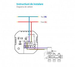 Termostat Wi-Fi pentru incalzirea in pardoseala TOR1000 Negru - Img 2
