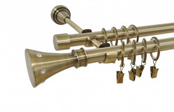 Galerie dubla Carter, prindere perete, grosime 19mm, aur antic,