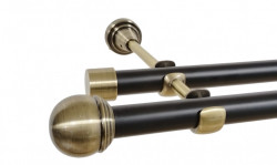 Galerie dubla fara inele duo TODI MAX 19/19 mm negru aur antic - Img 1