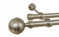 Galerie dubla fara inele KALISTO 19 mm CROM MAT - Img 1