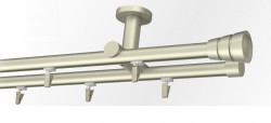 Galerie dubla PRINDERE TAVAN suport universal TEAVA PROFIL -CORSO /19 -CROM MAT - Img 1