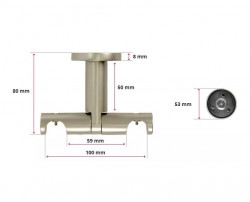 Galerie dubla tavan Ball profil alb lucios 19mm/19mm - Img 2