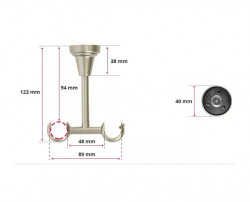 Galerie dubla tavan Modulo alb lucios 19mm/19mm - Img 2