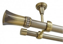 Galerie fara inele tavan PLUTON CRYSTAL STRIAT - 25/19 - AUR ANTIC - Img 1