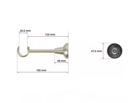 Galerie simpla capacel 19 mm alb lucios antichizat - Img 2