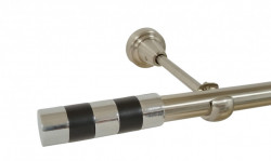 Galerie simpla fara inele cilindru negru 19 mm INOX - Img 1