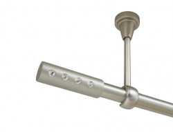 Galerie simpla prindere tavan fara inele allure 19 mm crom mat - Img 1