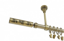 Galerie simpla prindere tavan FLORA 19 mm aur antic