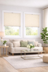 Jaluzea plisată semitransparentă ORVI1302 – Culoare crem texturat - Img 4