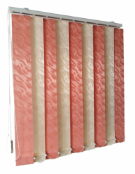 Jaluzele verticale BEATA 9609 / 9602 somon crem – jaluzele verticale moderne complete cu prindere pe tavan