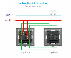 Modul intrerupator dublu cap scara mecanic - Img 4