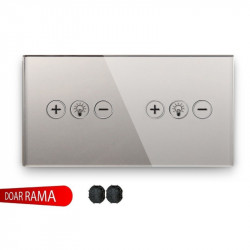 Panou întrerupător dimmer (Variator tensiune) WiFi+dimmer (Variator tensiune) WiFi din sticlă M1 - Img 1