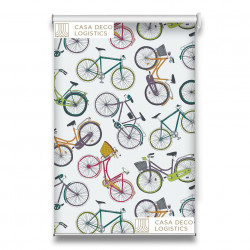 Roletă textilă Urban 4004 cu biciclete colorate