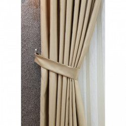 Set complet pentru fereastra DRAPERIE SATEN Bej 501+ PERDEA VOAL508 - Img 2