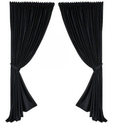 SET DRAPERIE,Casa Deco Logistics,soft V45 CU REJANSA DE 8 CM NEGRU - Img 1