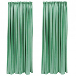 SET DRAPERIE CATIFEA VELVET CU REJANSA DE 8 CM VERDE MENTA - Img 1