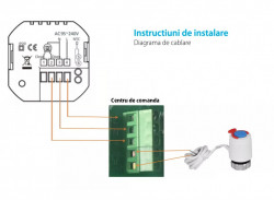 Termostat Wi-Fi pentru incalzirea in pardoseala TOR1000 Negru - Img 3