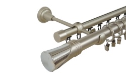 Galerie dubla duncan , teava neteda si profil,grosime 25 si 19mm, crom mat