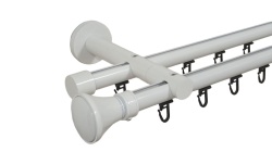 Galerie dubla Prince teava profil alb 19mm/19mm - Img 1