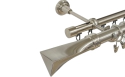 Galerie dubla Swing, teava neteda si profil,grosime 25 si 19mm, inox - Img 1