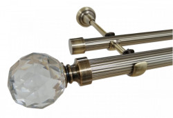 Galerie fara inele KULA CRYSTAL STRIAT - 25/19 - aur antic - Img 1