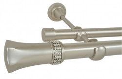 Galerie fara inele PLUTON CRYSTAL - 25/19 - crom mat - Img 1