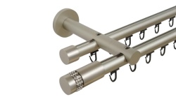 Galerie metal dubla PICIOR UNIVERSAL TEAVA PROFIL - XANTOS19/19 - CROM MAT - Img 1